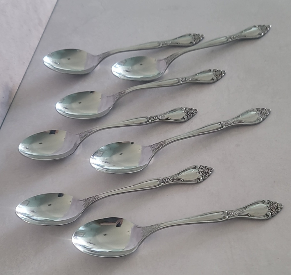 Imperial International IMI4 Silverware 7 pc Lot Spoons 7 1/4 inch Japan